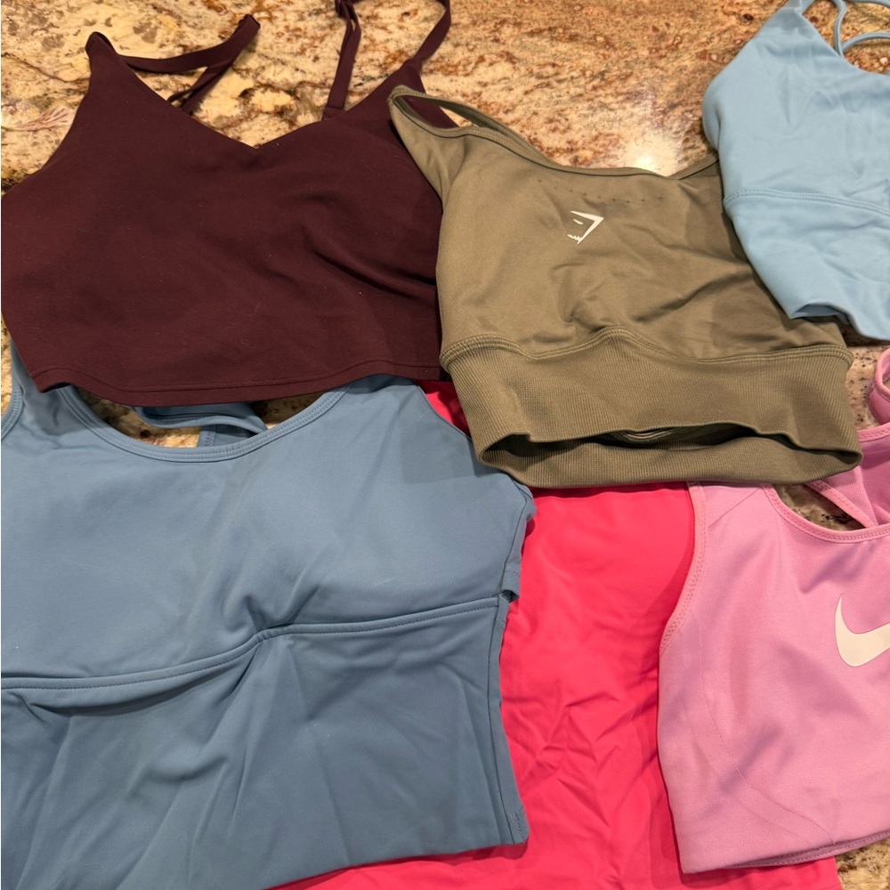 14 tops!Athleta, Gymshark, Nike some new with tags S & XS  Bras and Crop Tops -